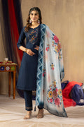 Pramukh Fab Teal Color Viscose Mango Silk Kurta Set | Grocsy