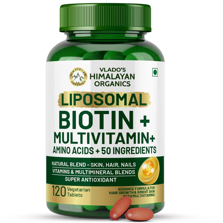 Himalayan Organics Biotin 10000 Mcg with Keratin, Amino Acids & Multivitamin Tablets | Grocsy