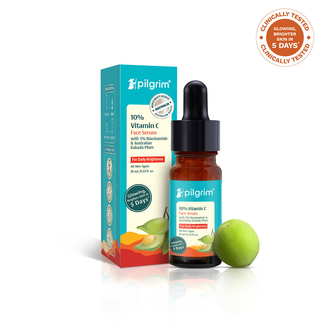 Pilgrim 10% Vitamin C Face Serum For Daily Brightness 5% Niacinamide | Grocsy