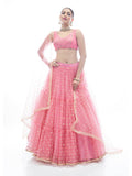 Myra Baby Pink Art Silk Designer Lehenga | Grocsy