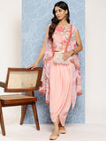 Ahalyaa Floral Printed Ethnic Co-Ords With Jacket | Grocsy