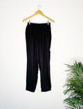 trueBrowns Black Crinkle pant | Grocsy