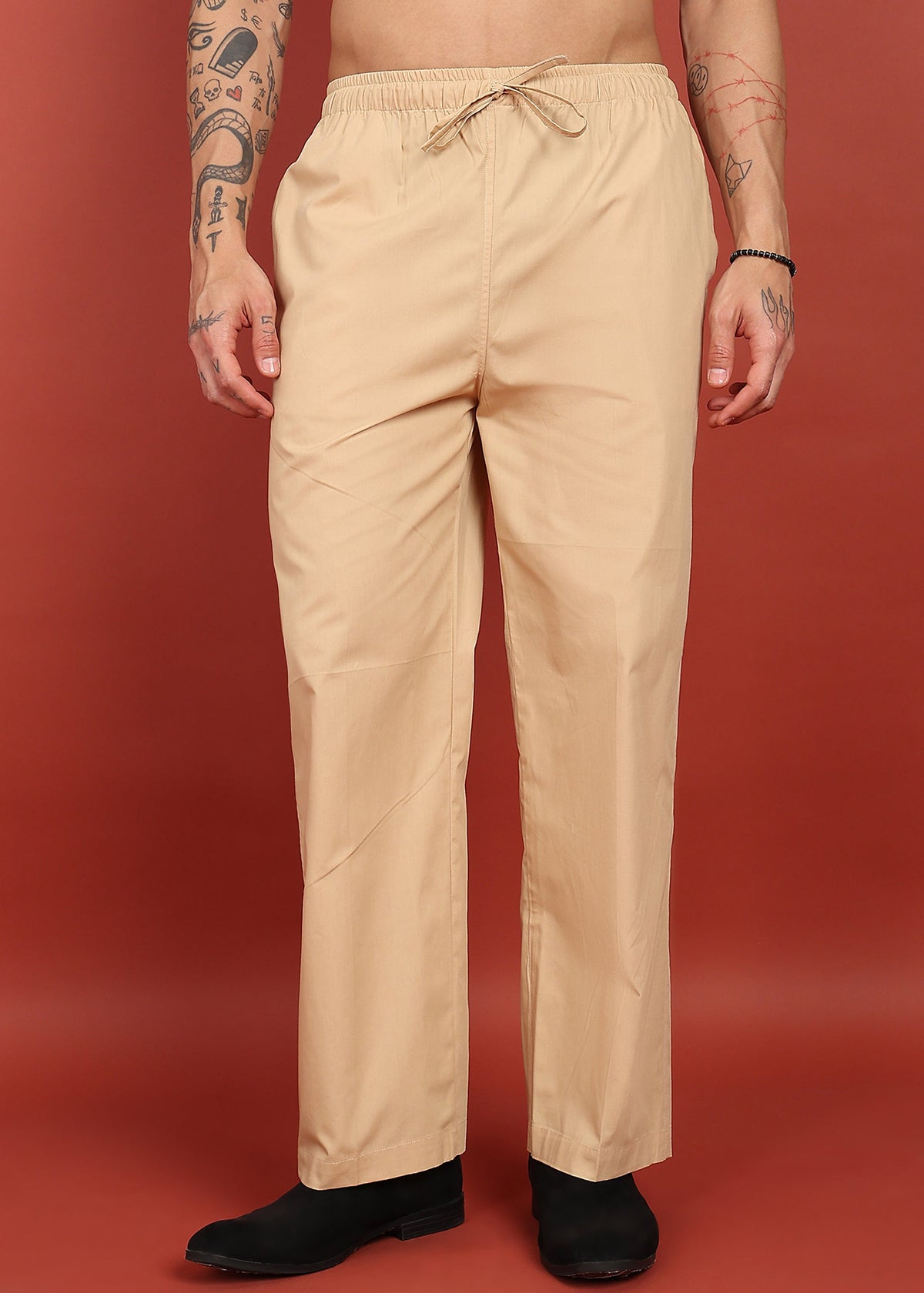 Fabmade Desert Sand Relaxed Fit Pyjama | Grocsy