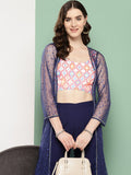 Ahalyaa Printed Ethnic Co-Ords with Shrug | Grocsy