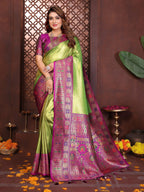 Anaita Banarasi Tissue Silk Saree | Grocsy