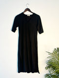 trueBrowns Black Slub Kurta | Grocsy