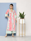Ahalyaa Women Floral Printed Pleated Gotta Patti Kurta With Palazzos | Grocsy
