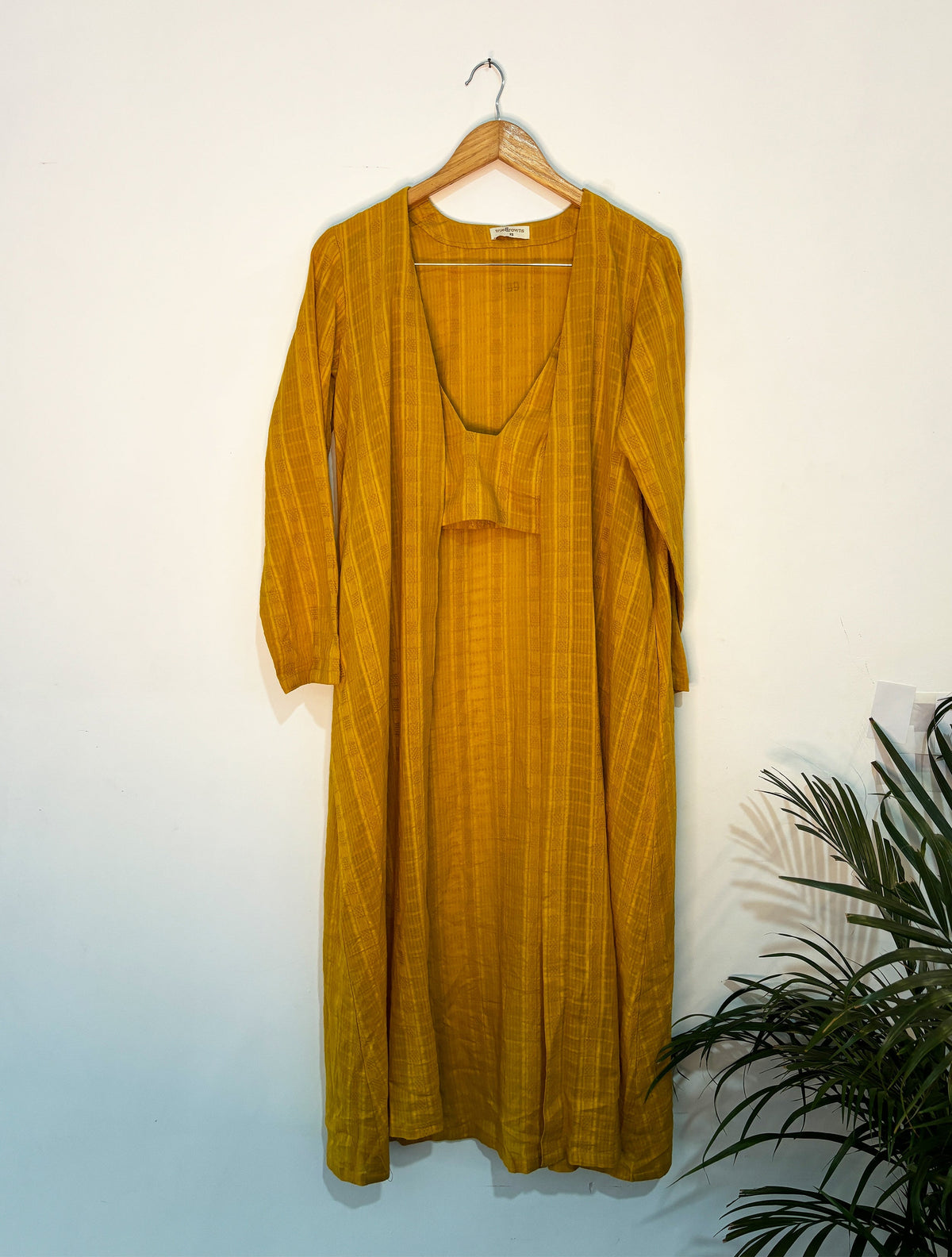 trueBrowns Mustard Jacket Top Pant Set | Grocsy