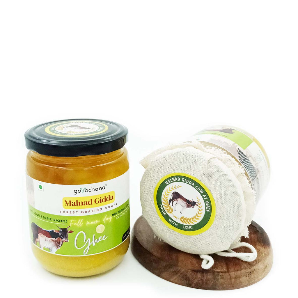 Gorochana 100% Source Traceable Desi Malnad Gidda A2 Full Moon Day Bilona Cow Ghee | Pure Ghee | Organic Ghee - Limited Time Offer - Tatsat Ayurveda