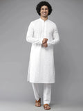 Fabmade Elegant Chikankari Embroidered Straight Kurta | Grocsy