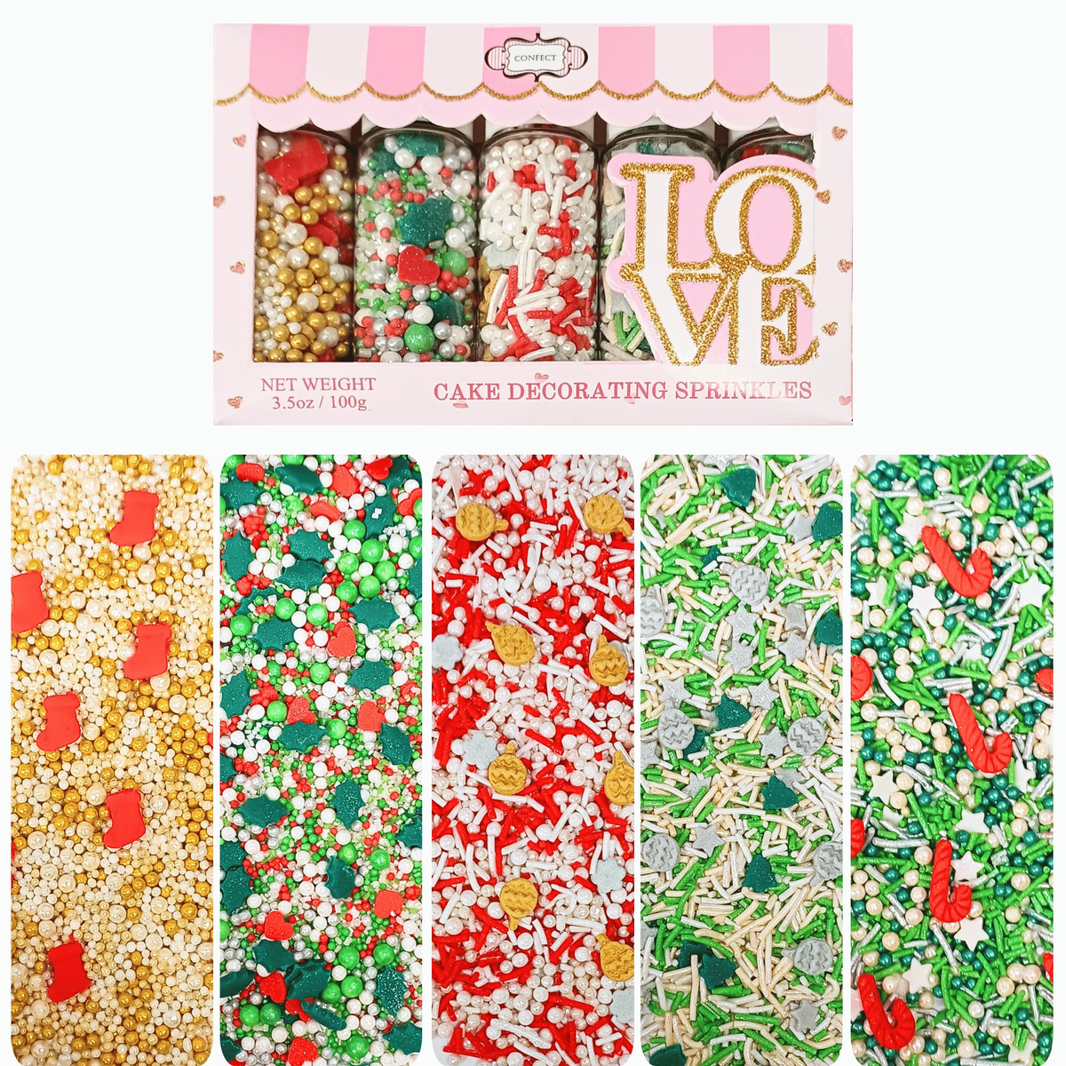 Confect Christmas Sprinkles CH Multipack 24 | Grocsy
