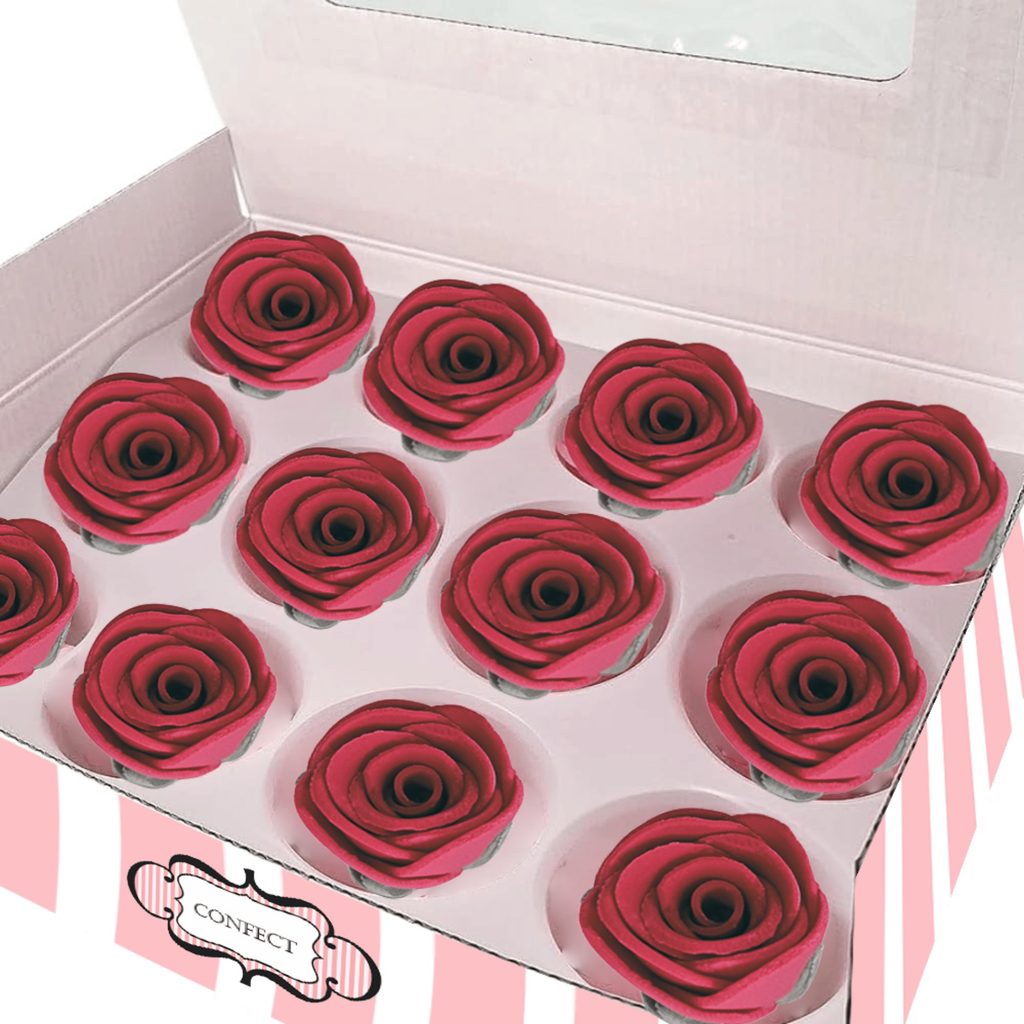 Confect Burgundy | Edible Sugar Flowers | Grocsy
