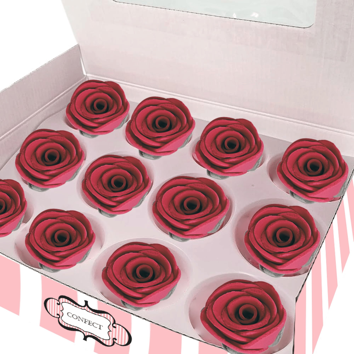 Confect Burgundy | Edible Sugar Flowers | Grocsy