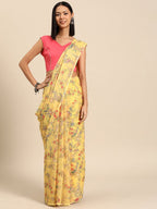 Ahalyaa Floral Poly Chiffon Saree | Grocsy