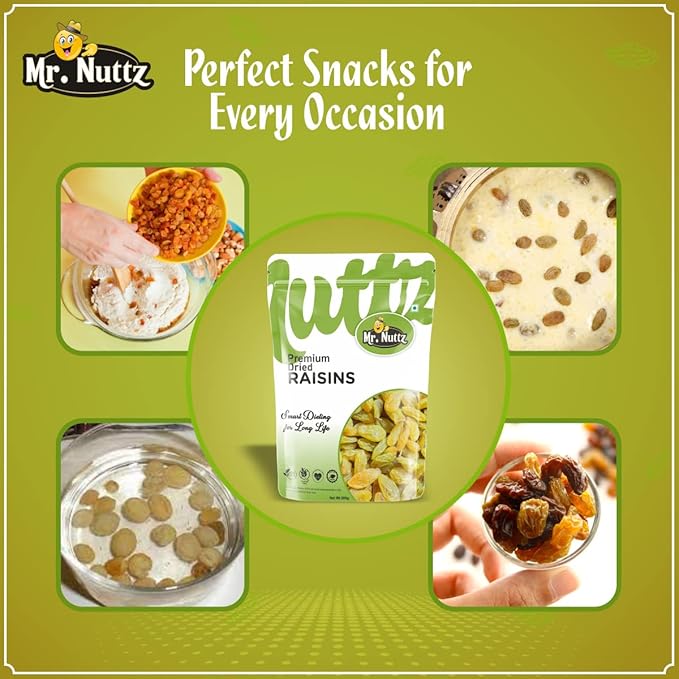Mr. Nuttz Green Raisins Pouch | Grocsy