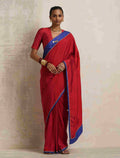 trueBrowns Red Silk Ready To Wear Saree | Grocsy