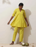 trueBrowns Lime Cotton Linen Co-Ord Set | Grocsy