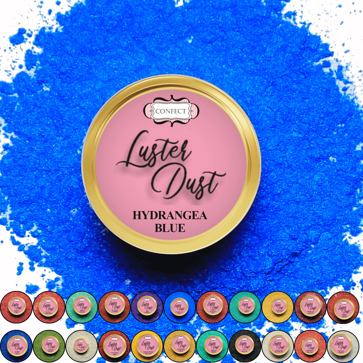 Confect Hydrangea Blue | Edible Luster Dust | Grocsy