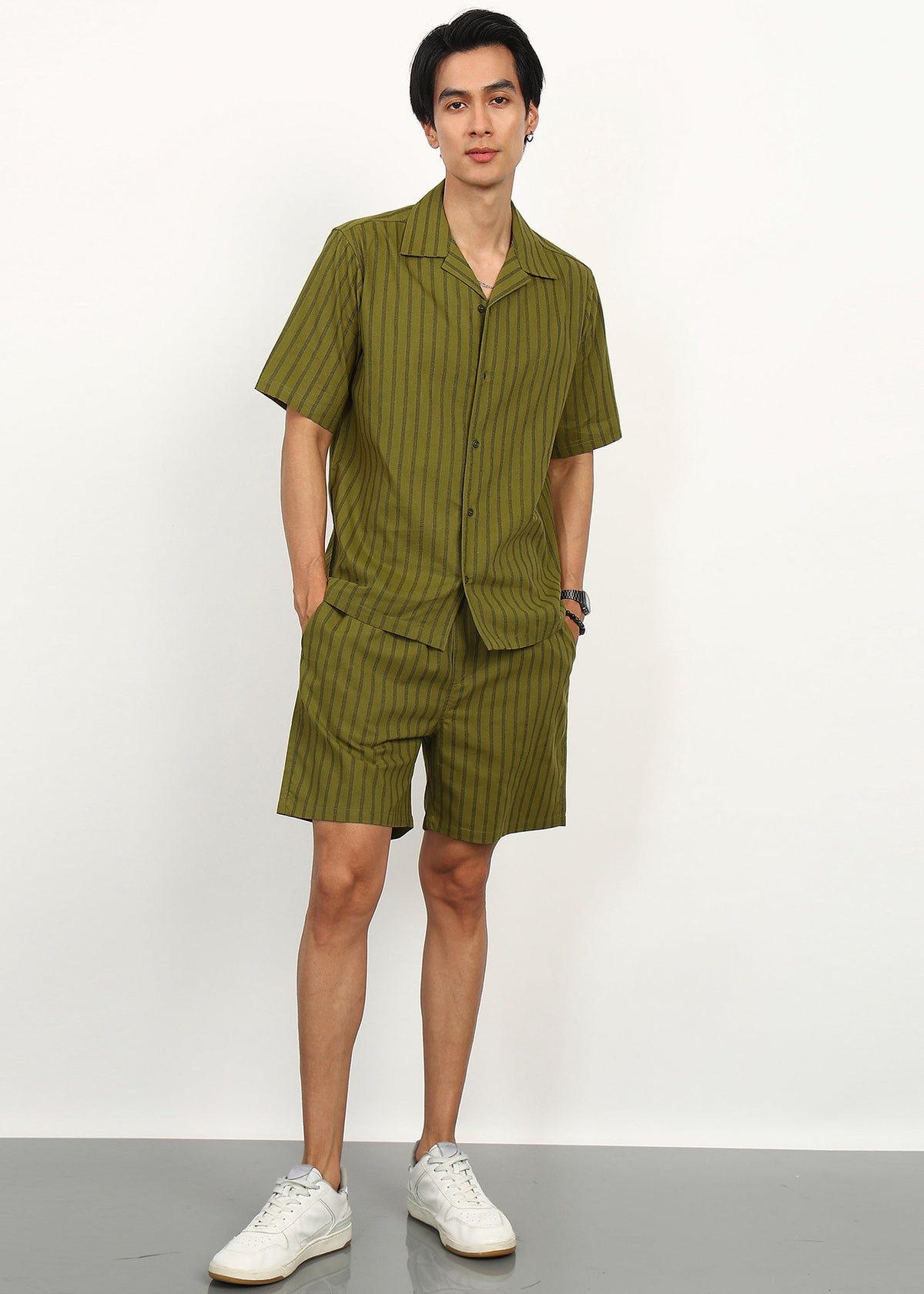 Fabmade Olive Breeze Co-Ord Set | Grocsy