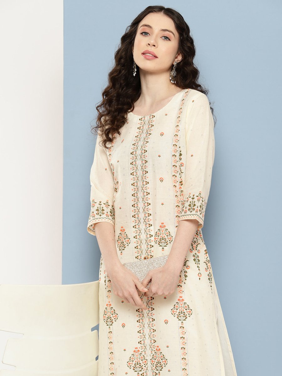 Ahalyaa Women Floral Printed Kurta | Grocsy