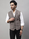 Even Apparels Men's Brown Pure Wool Nehru Jacket | Grocsy