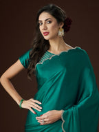 kasee Embellished Satin Saree | Grocsy