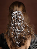 Panash Women White Pearls Embellished Tiara | Grocsy