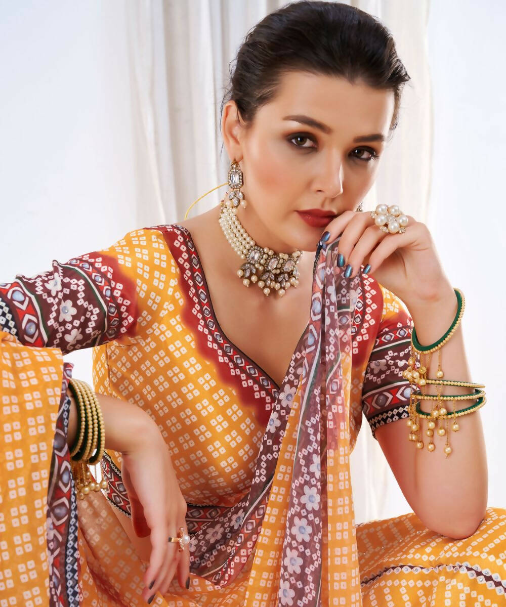 Wedding Designer Yellow Chinon Lehengha Choli - Anbazaar | Grocsy