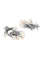 Cardinal Women Oxidised Silver-Toned Ganesh Choker Necklace Jewellery Set | Grocsy