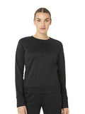 ASICS Brushed Mobility Knit Pullover Round Neck Long Raglan Sleeves T-shirt | Grocsy