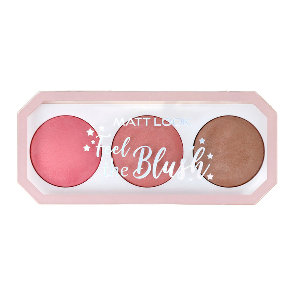 Matt Look Feel The Blush Baked Blush Trio Palette - 01 In The Nude | Grocsy