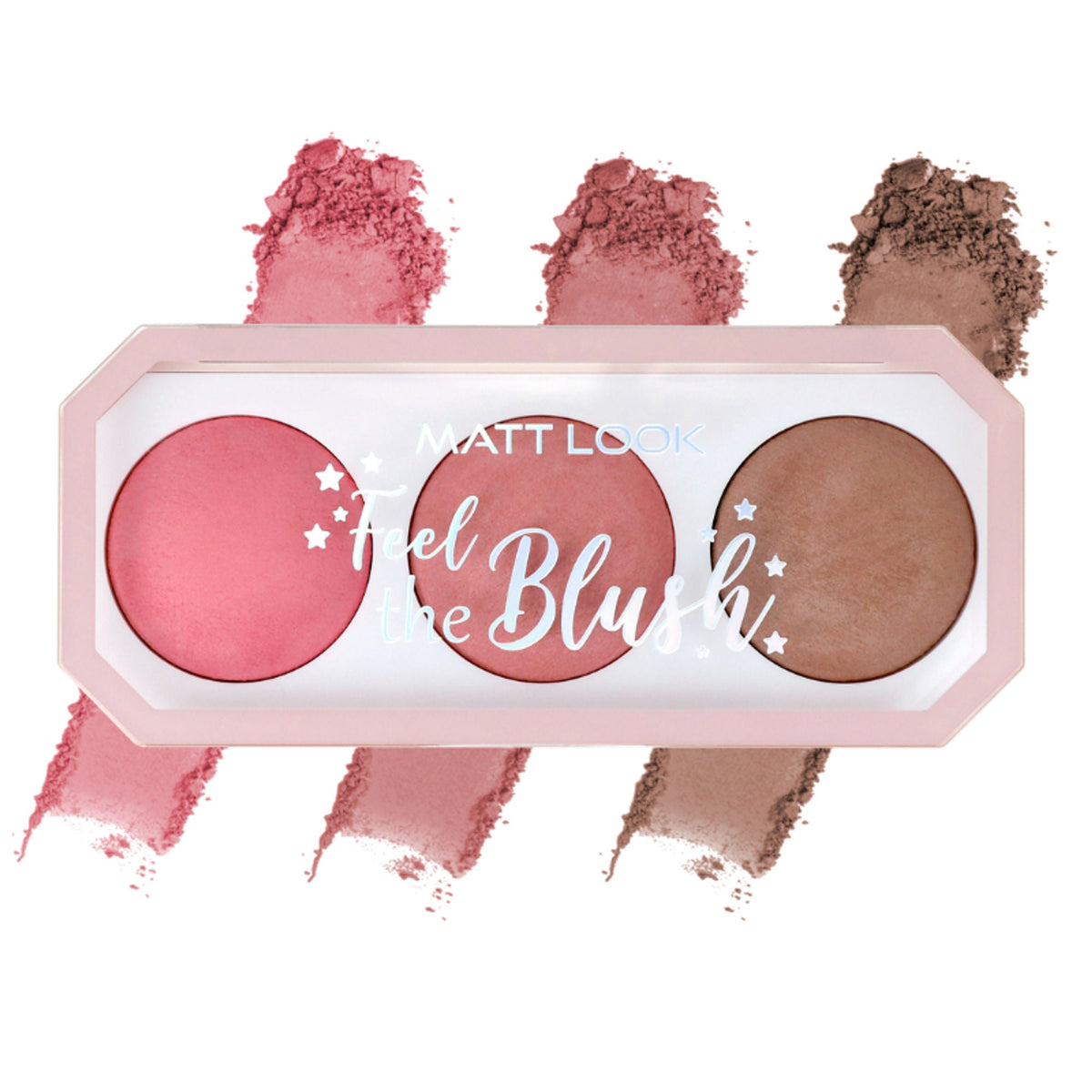 Matt Look Feel The Blush Baked Blush Trio Palette - 01 In The Nude | Grocsy