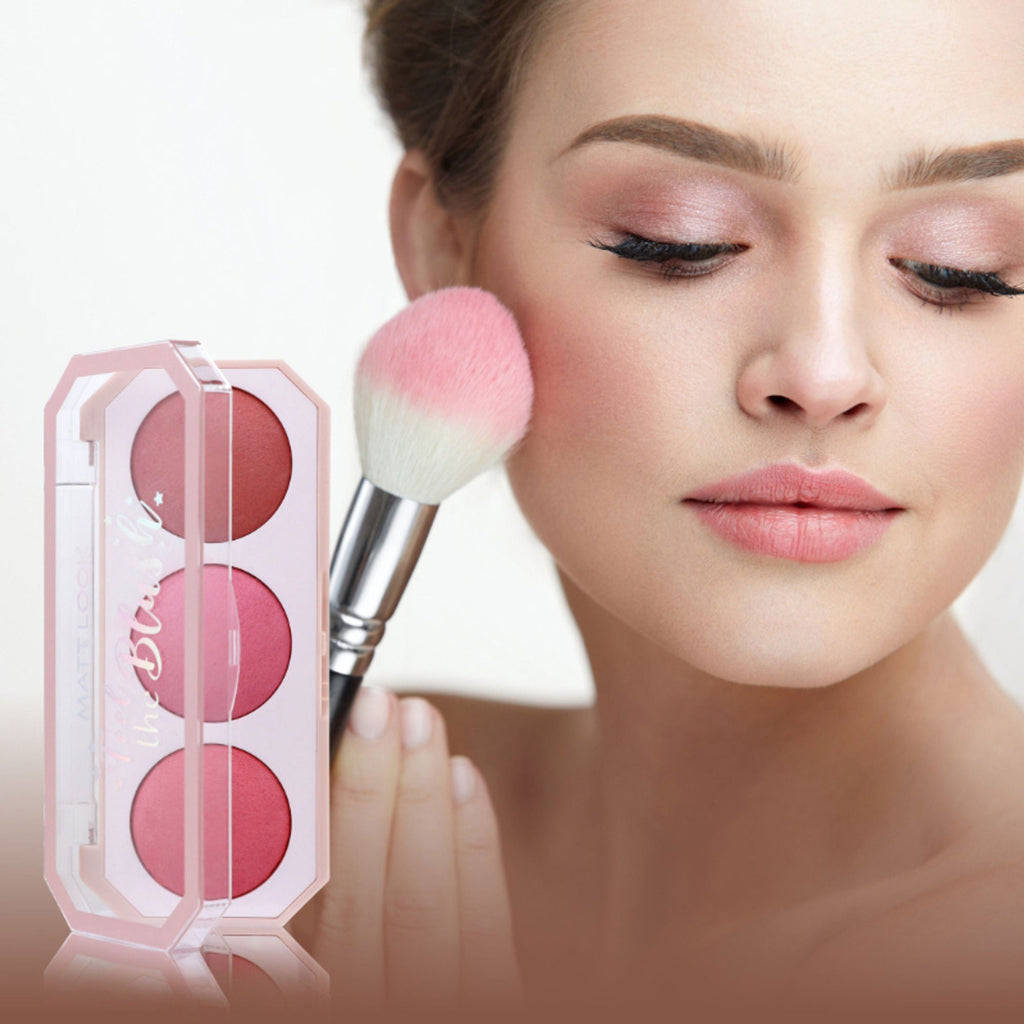 Matt Look Feel The Blush Baked Blush Trio Palette - 01 In The Nude | Grocsy
