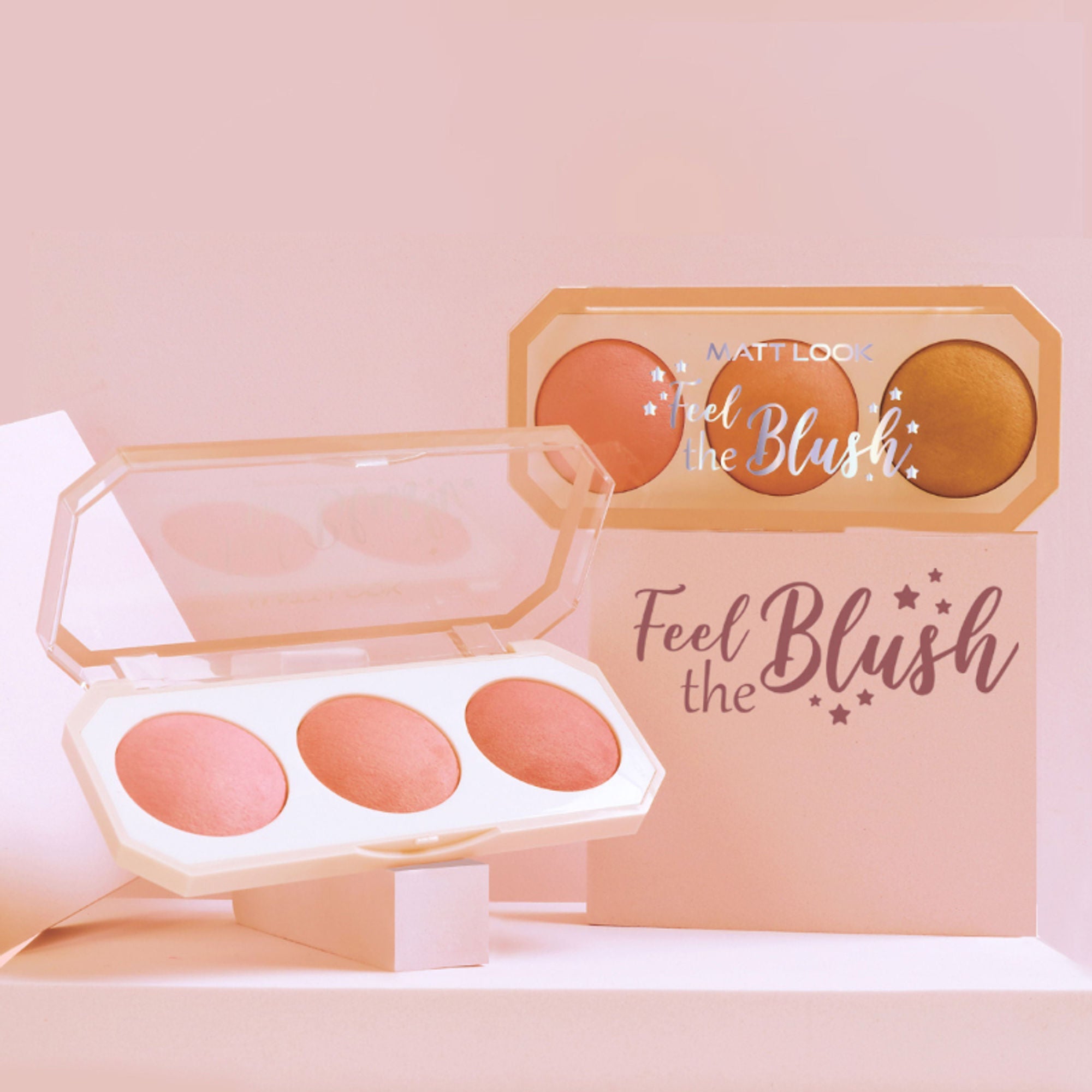 Matt Look Feel The Blush Baked Blush Trio Palette - 03 Fascinated | Grocsy