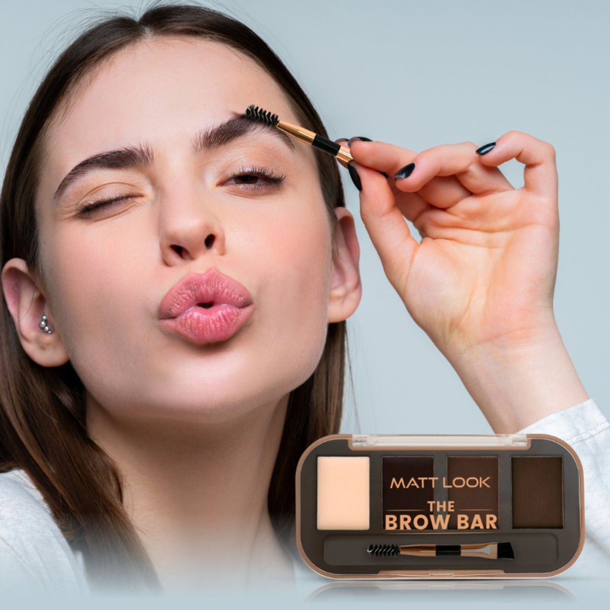 Matt Look The Brow Bar Eyebrow Enhancer Eyeshadow Palette - Natural 02 | Grocsy