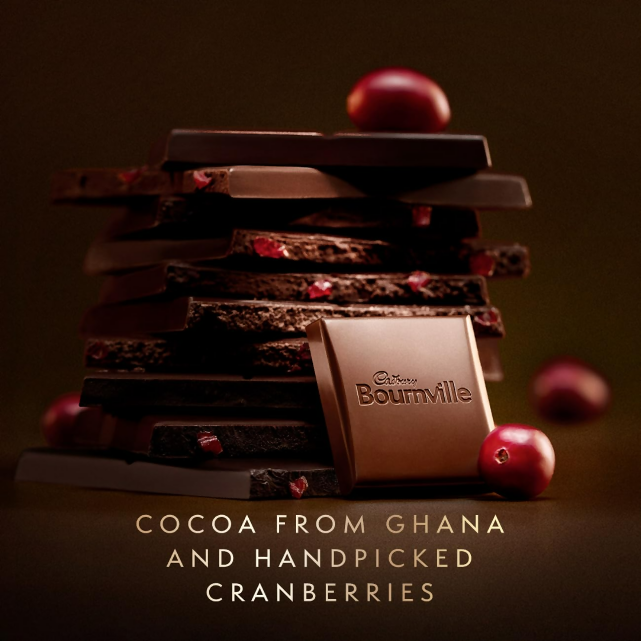 Cadbury Bournville Cranberry Dark Chocolate Bar | Grocsy