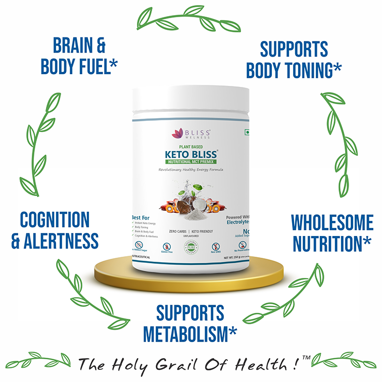 Bliss Welness Ketobliss Nutritional Mct Premix Unflavored | Grocsy