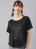 MKH Women Typography Printed Drop-Shoulder Sleeves Dri-FIT Sports T-shirt | Grocsy