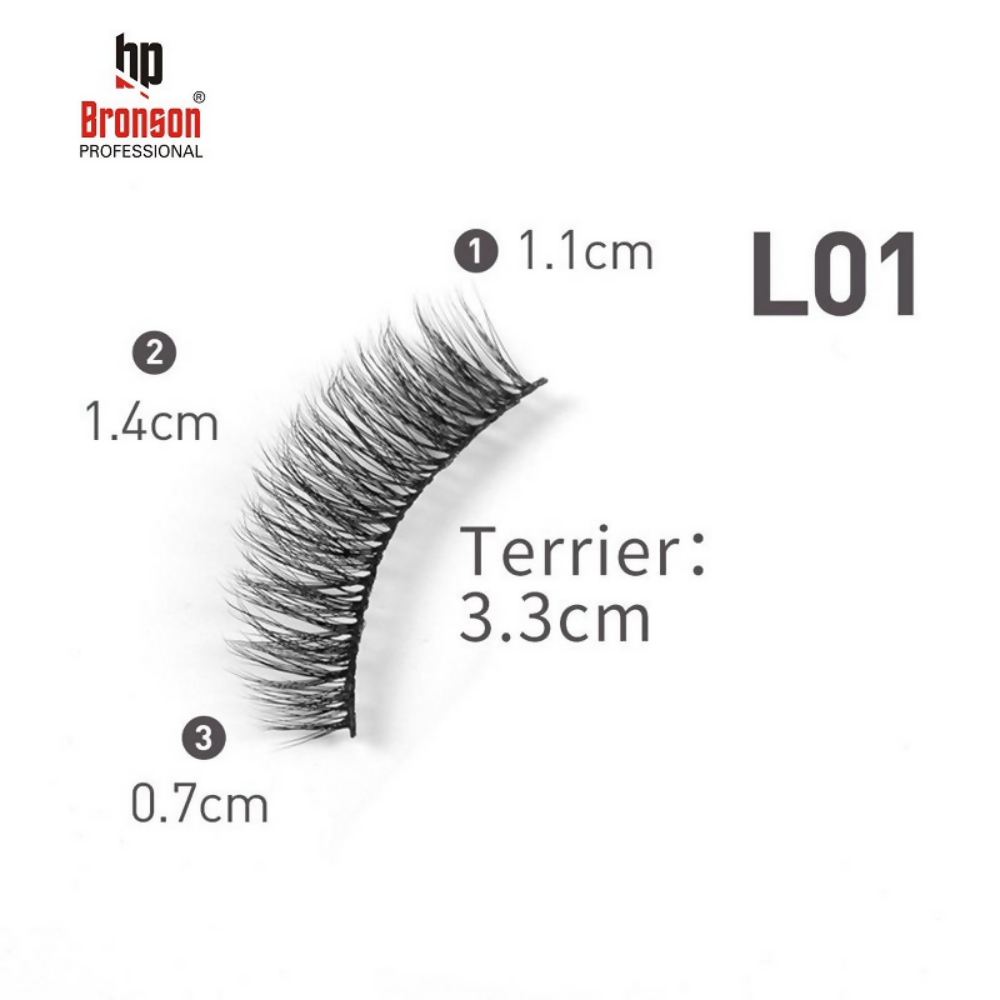 Bronson Professional Eyelash Set 3d False Long And Natural Eye Makeup - L01 | Grocsy