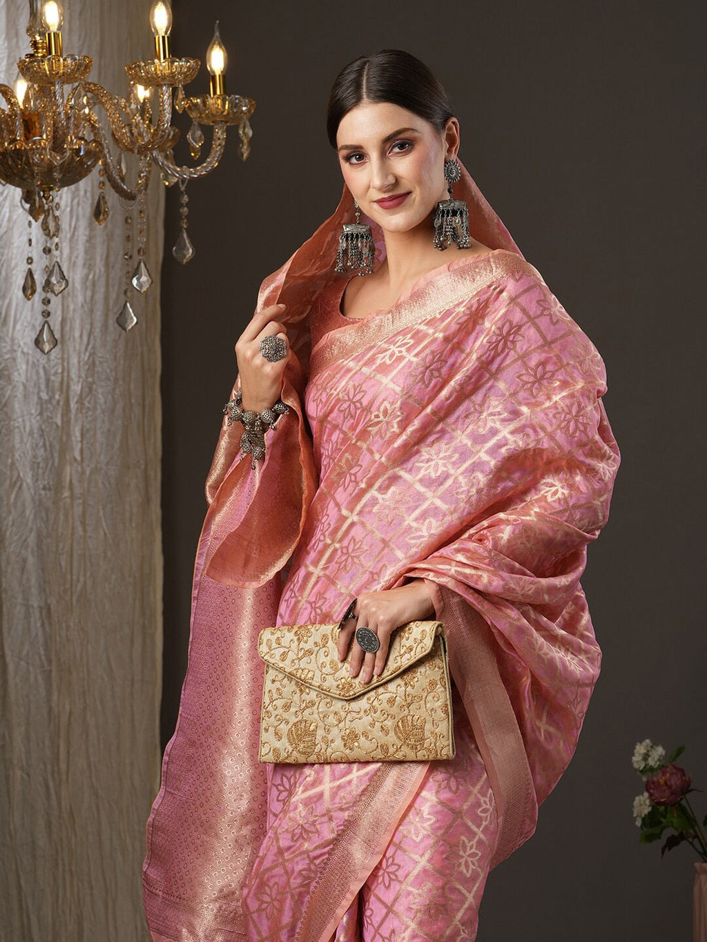Saree Mall Ethnic Motifs Woven Design Zari Banarasi Traditional Sarees | Grocsy