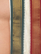 Sethukrishna Men Cream Solid Readymade Dhoti Pants With Angavastram | Grocsy