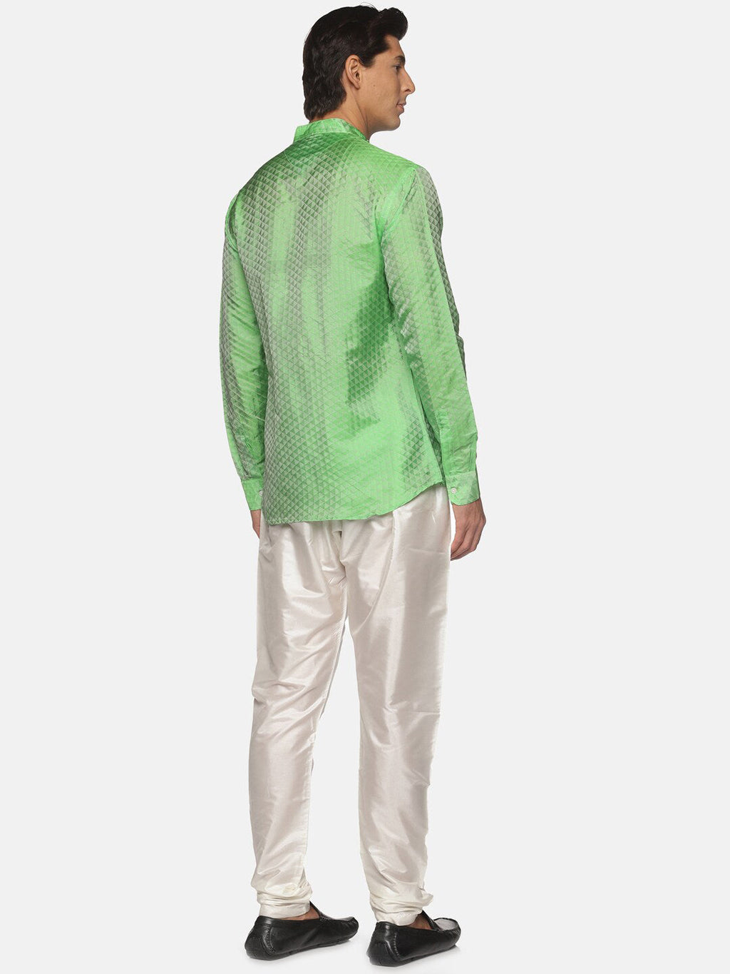 Sethukrishna Green Kurta with Pyjamas For Men | Grocsy