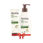 Aveeno Daily Moisturising Lotion Home + Travel Combo| Moisturizer for Normal, Dry & Sensitive Skin | Grocsy