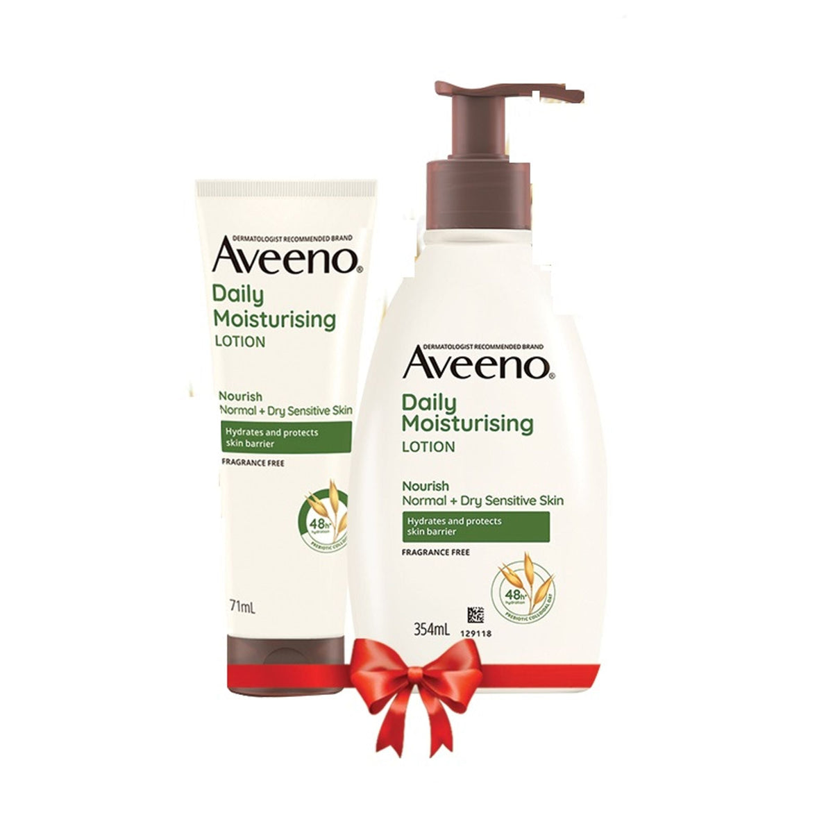 Aveeno Daily Moisturising Lotion Home + Travel Combo| Moisturizer for Normal, Dry & Sensitive Skin | Grocsy