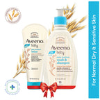 Aveeno Baby Daily Moisturizing Lotion & Wash Shampoo Combo | Dry, Itchy & Sensitive Skin | Grocsy