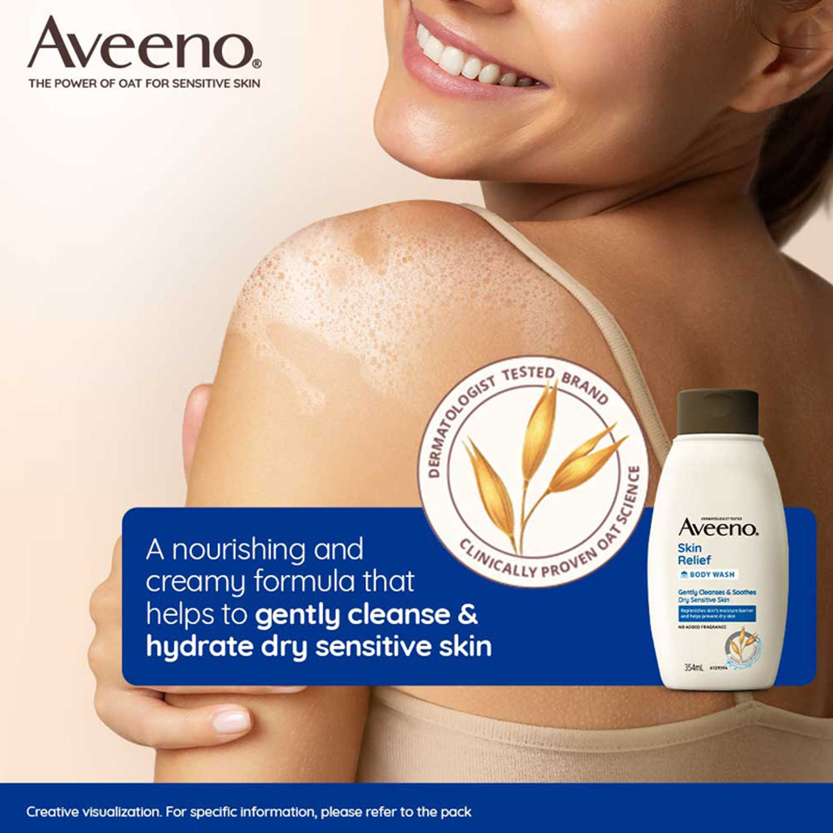 Aveeno Skin Relief Body Wash & Lotion Combo| Cleanser & Moisturizer for Dry, Itchy & Sensitive Skin | Grocsy