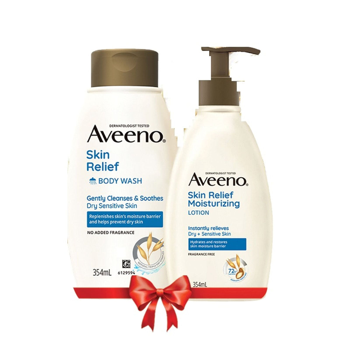 Aveeno Skin Relief Body Wash & Lotion Combo| Cleanser & Moisturizer for Dry, Itchy & Sensitive Skin | Grocsy