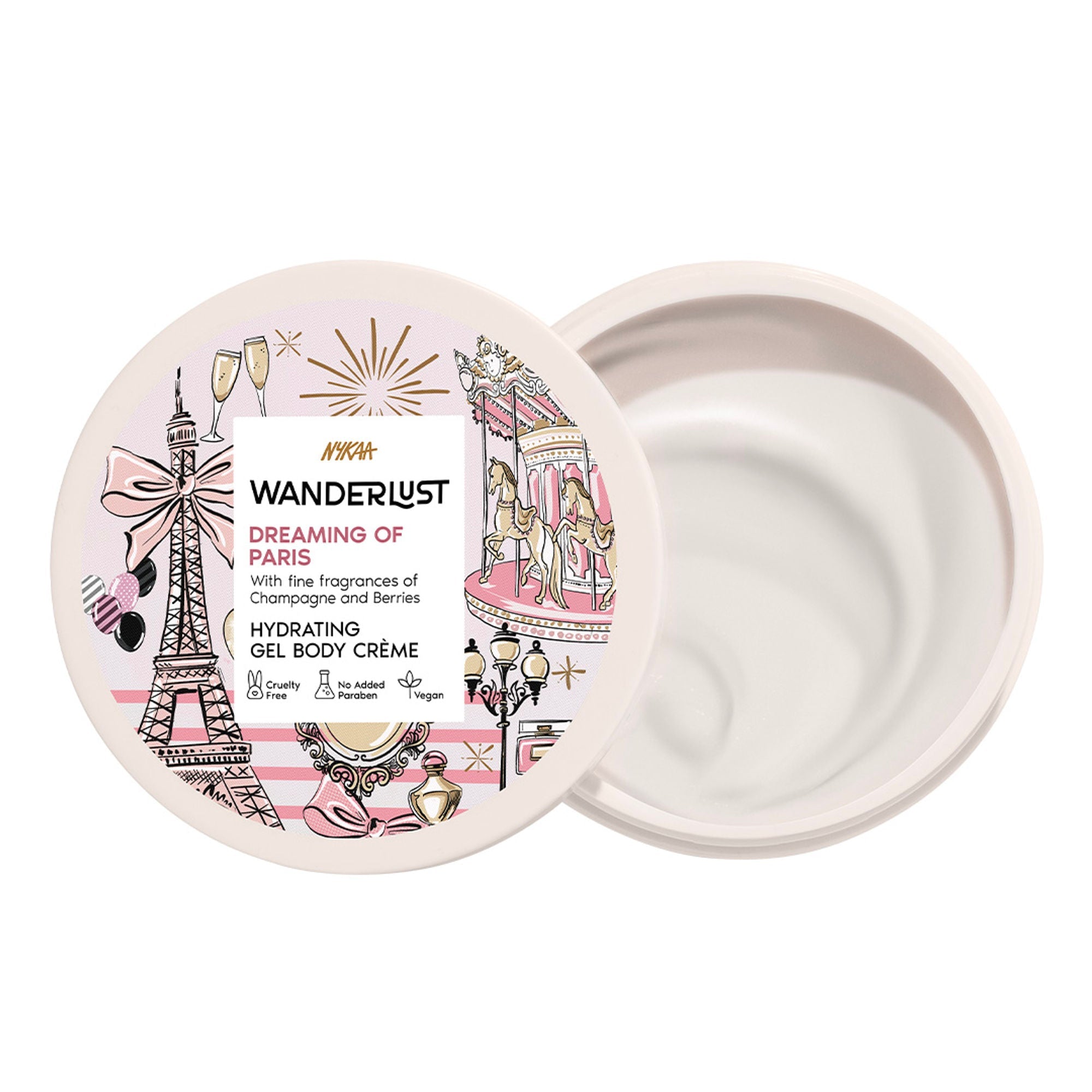 Wanderlust Dreaming Of Paris Hydrating Gel Body Creme With Champagne And Strawberry | Grocsy