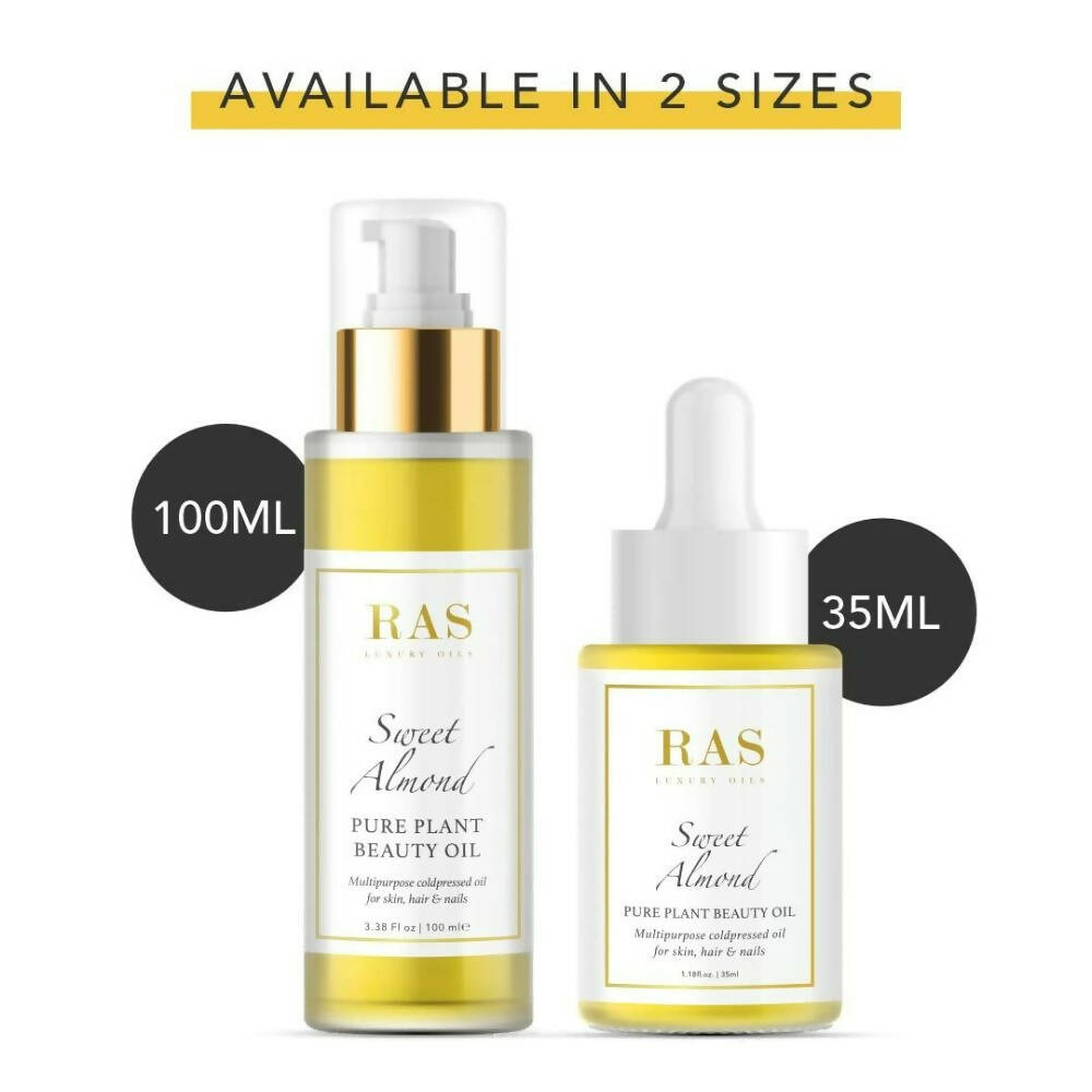 Ras Luxury Oils Sweet Almond Pure Plant Oil | Grocsy