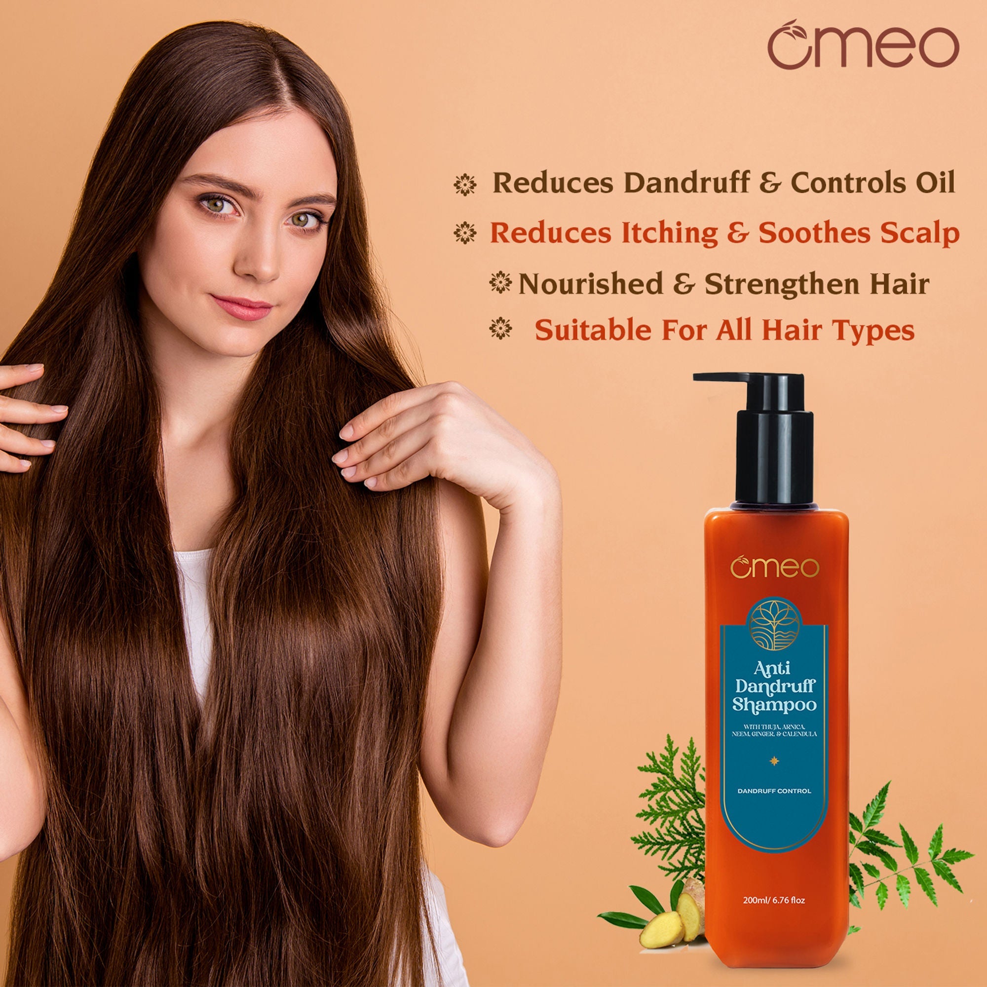 Omeo Anti Dandruff Shampoo With Green Natural Anti Dandruff Agent | Grocsy